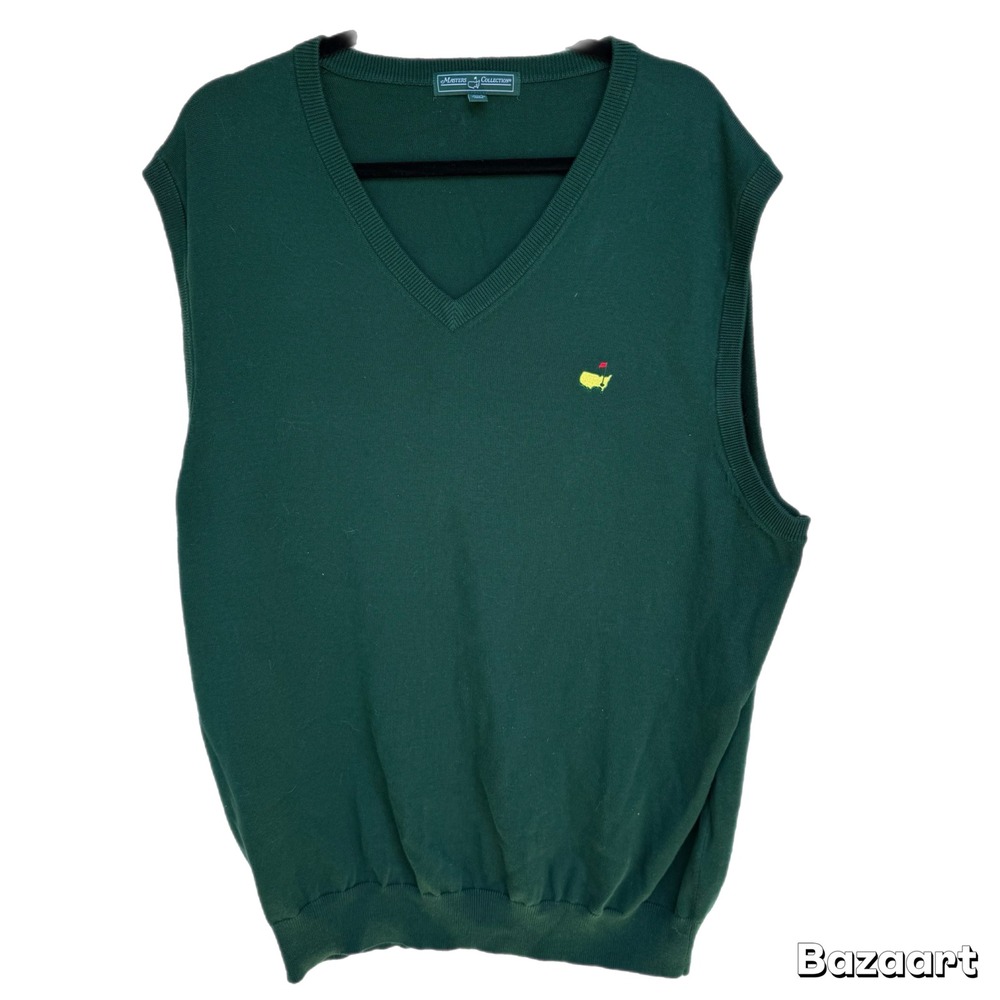 Masters Collection Green Golf Sweater Vest Augusta Georgia Sleeveless Shirt‎ xxl